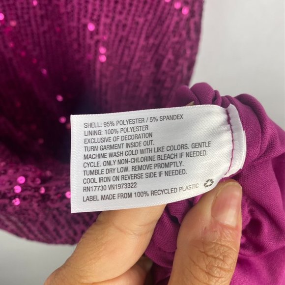 Wild Fable Size Medium Sleeveless Sequin Ruched Side Bodycon Dress Purple - Picture 8 of 8